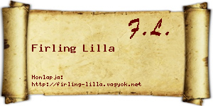 Firling Lilla névjegykártya